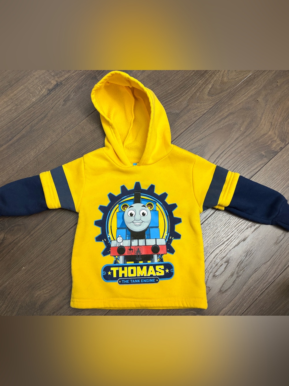 🚂 Y2K Thomas The Tank Engine Yellow/Navy Toddler Hoodie 💛💙